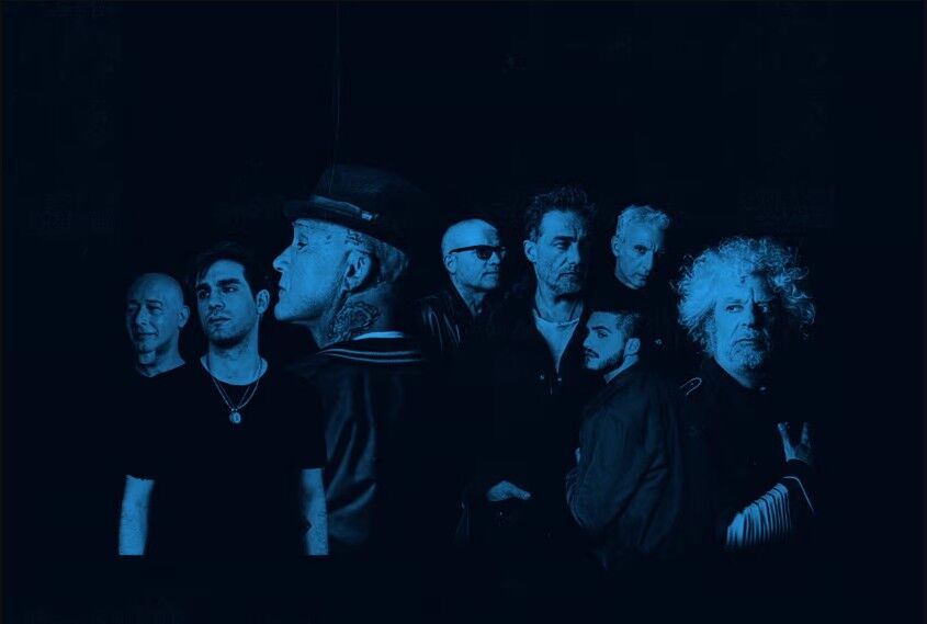 Members of Los Fabulosos Cadillacs pose